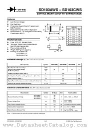 SD103CWS-T1 datasheet pdf Won-Top Electronics