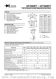 UF1004CT datasheet pdf Won-Top Electronics