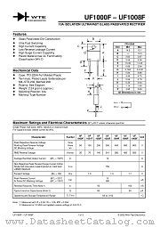 UF1006F datasheet pdf Won-Top Electronics