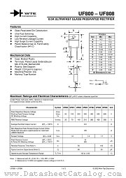 UF801 datasheet pdf Won-Top Electronics