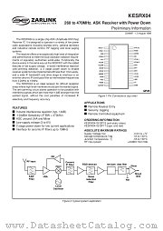 KESRX04 datasheet pdf Zarlink Semiconductor