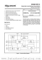 MH88612BV-K datasheet pdf Zarlink Semiconductor