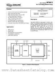 MT8812 datasheet pdf Zarlink Semiconductor