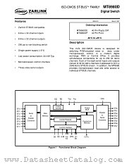 MT8980 datasheet pdf Zarlink Semiconductor