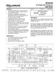 MT9075B datasheet pdf Zarlink Semiconductor