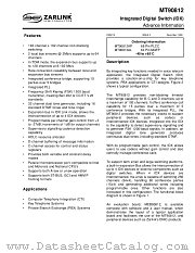 MT90812 datasheet pdf Zarlink Semiconductor