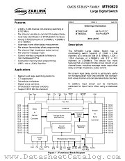 MT90820 datasheet pdf Zarlink Semiconductor