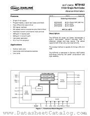 MT9162 datasheet pdf Zarlink Semiconductor