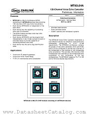 MT93L04A datasheet pdf Zarlink Semiconductor