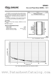 SP8401 datasheet pdf Zarlink Semiconductor