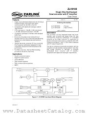 ZL10100 datasheet pdf Zarlink Semiconductor