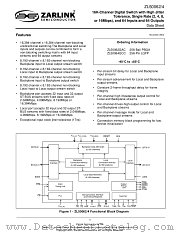 ZL50062 datasheet pdf Zarlink Semiconductor