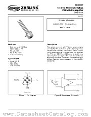 ZL60007 datasheet pdf Zarlink Semiconductor