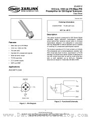 ZL60012 datasheet pdf Zarlink Semiconductor