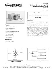 ZL60013 datasheet pdf Zarlink Semiconductor