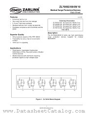 ZL70009 datasheet pdf Zarlink Semiconductor