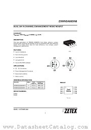 ZXMN3A06DN8 datasheet pdf Zetex Semiconductors
