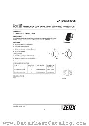 ZXTD09N50DE6 datasheet pdf Zetex Semiconductors