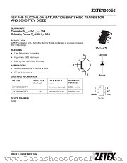 ZXTS1000E6 datasheet pdf Zetex Semiconductors