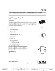 FCX705 datasheet pdf Zetex Semiconductors