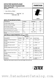 FMMTA56 datasheet pdf Zetex Semiconductors