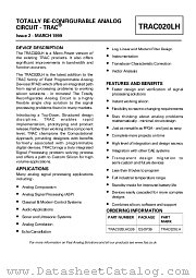 TRAC020LHQ36 datasheet pdf Zetex Semiconductors