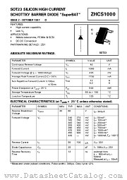 ZHCS1000 datasheet pdf Zetex Semiconductors