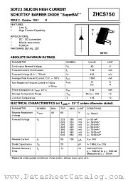 ZHCS750 datasheet pdf Zetex Semiconductors