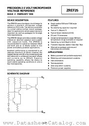 ZREF25Z datasheet pdf Zetex Semiconductors