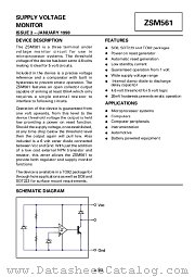 ZSM561 datasheet pdf Zetex Semiconductors