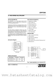 ZXFV302N16 datasheet pdf Zetex Semiconductors
