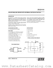 ZXLD1101 datasheet pdf Zetex Semiconductors