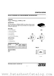 ZXMP3A16DN8 datasheet pdf Zetex Semiconductors