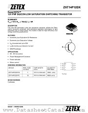 ZXT14P12DX datasheet pdf Zetex Semiconductors