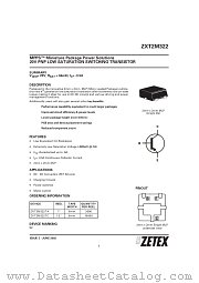 ZXT2M322 datasheet pdf Zetex Semiconductors