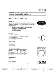 ZXT4M322 datasheet pdf Zetex Semiconductors