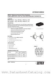 ZXTD4591AM832 datasheet pdf Zetex Semiconductors