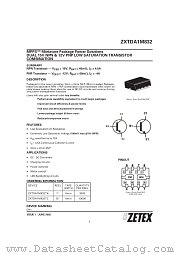 ZXTDA1M832 datasheet pdf Zetex Semiconductors