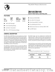 Z8018533FSC datasheet pdf Zilog
