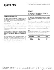 Z8602 datasheet pdf Zilog