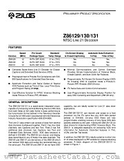 Z8613112SSC datasheet pdf Zilog
