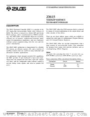Z8615 datasheet pdf Zilog