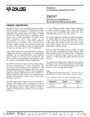 Z86247 datasheet pdf Zilog