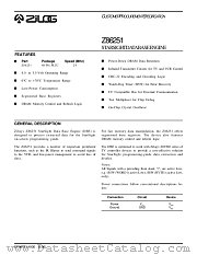 Z86251 datasheet pdf Zilog