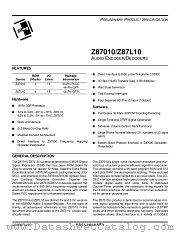 Z87L10 datasheet pdf Zilog