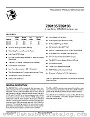 Z89135 datasheet pdf Zilog