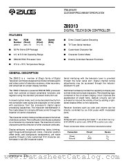 Z89313 datasheet pdf Zilog