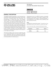 Z89320 datasheet pdf Zilog
