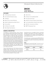 Z89C00 datasheet pdf Zilog