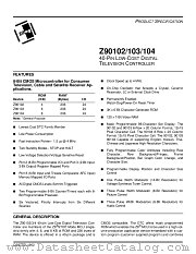 Z90102 datasheet pdf Zilog